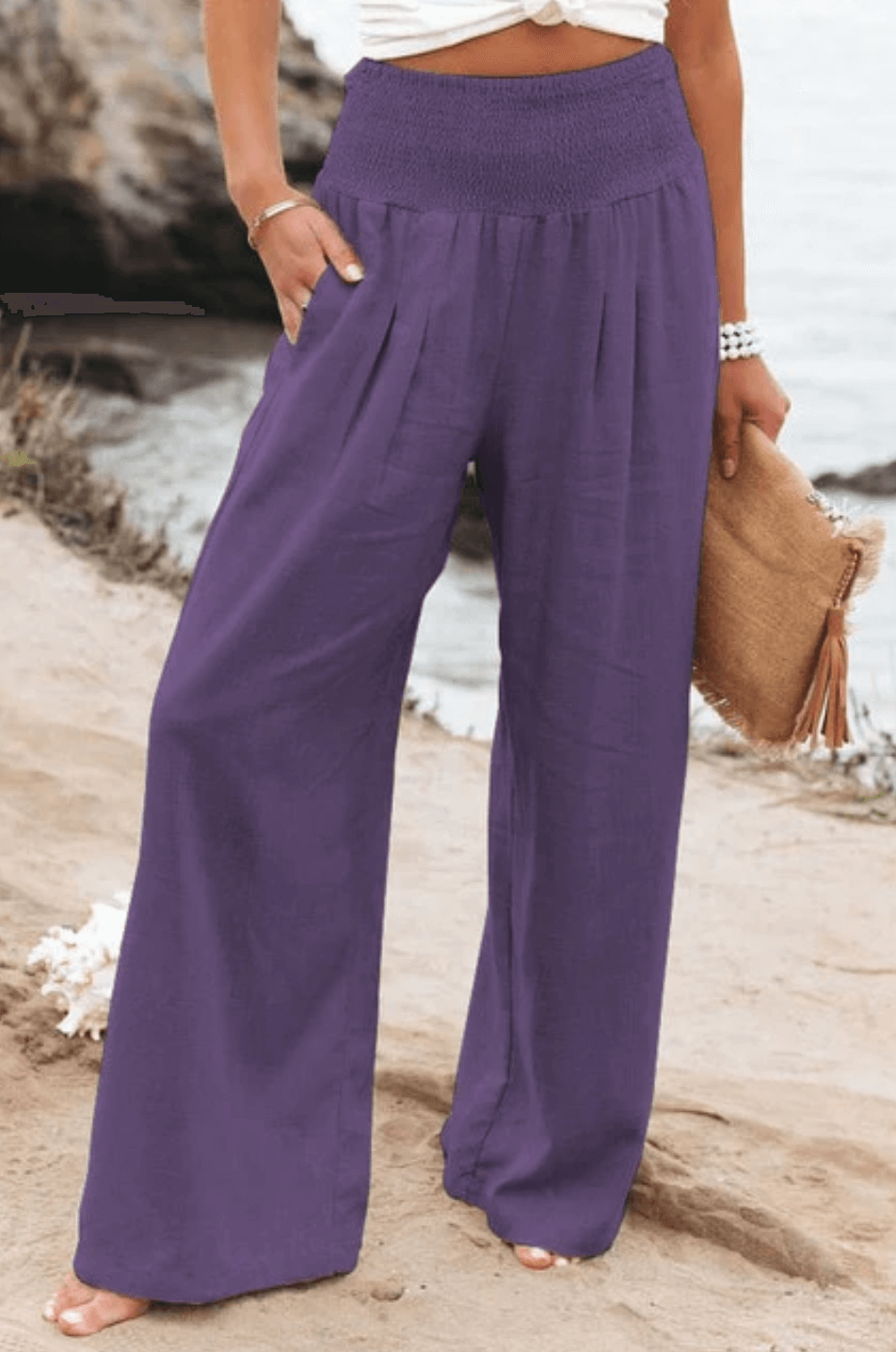 Zephyra - Taille haute Pantalon palazzo